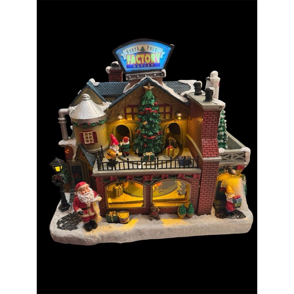 Enchanted Forest Lemax Musical Animated Toy Factory Village #289-0643